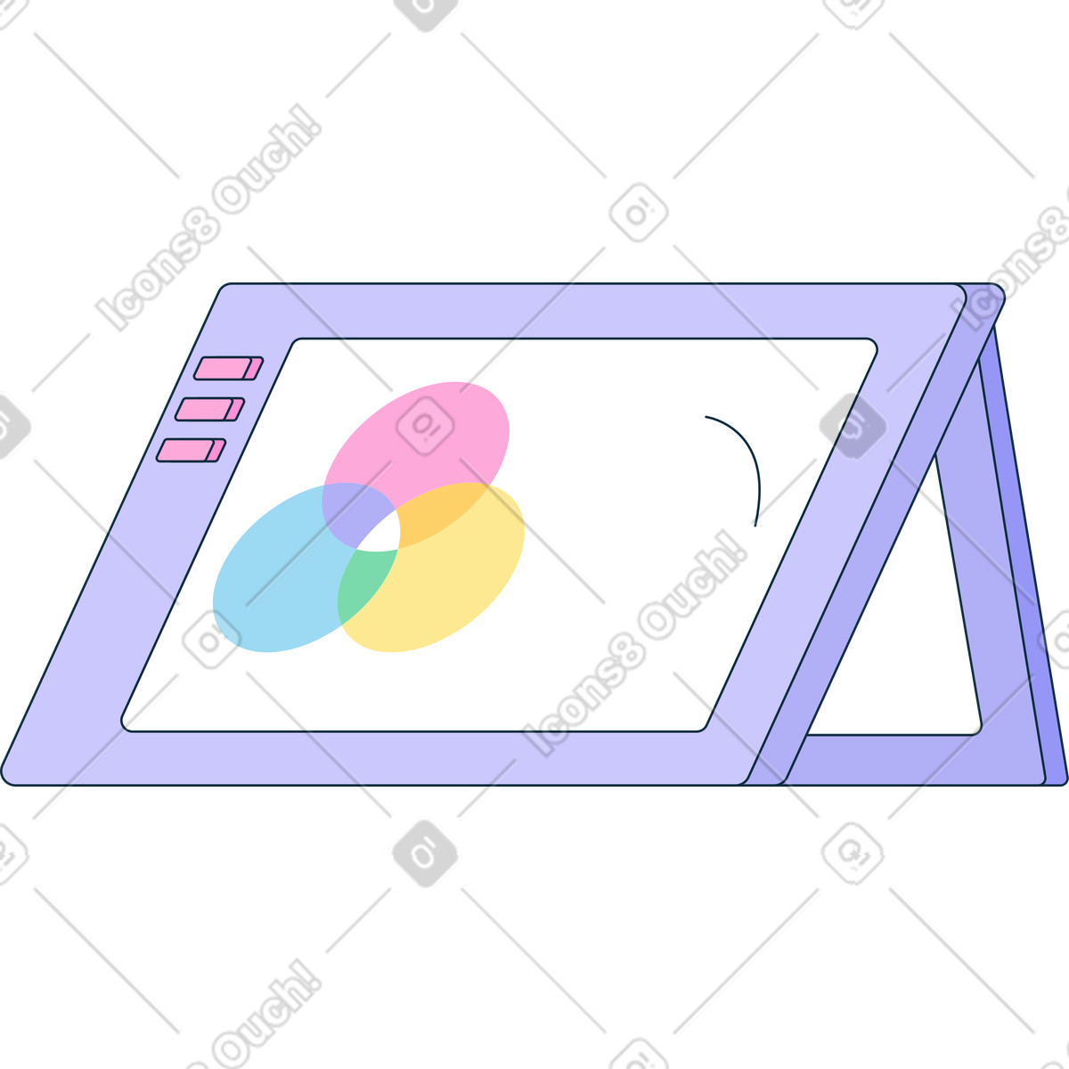 Graphics tablet illustration in PNG, SVG