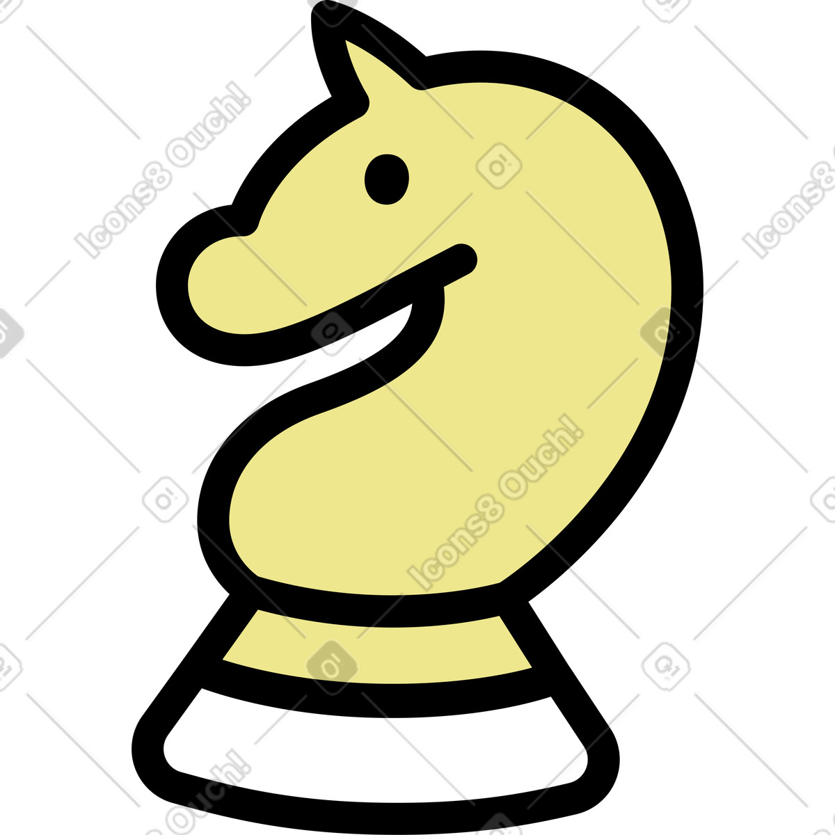 Ilustración Pieza de caballero en estilo Mochi a descargar en PNG y SVG