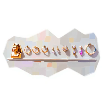 A timeline illustration showcasing different ear adornments through history.