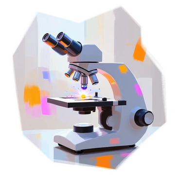 A high-tech microscope is positioned prominently, with its sleek design showcasing metallic components and intricate knobs. The eyepiece glows softly, emphasizing the advanced technology. Within the lens, a detailed view of a neutron at the subatomic level is visible. The neutron appears as a small, spherical particle, surrounded by a cloud of energy and particles that illustrate its dynamic environment. The background is slightly blurred, focusing attention on the neutron and the interplay of colors and textures representing its atomic structure.