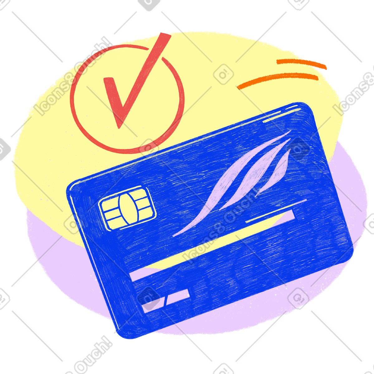 下载 Biro 风格的 Payment by credit card 插画，支持 PNG、SVG 格式