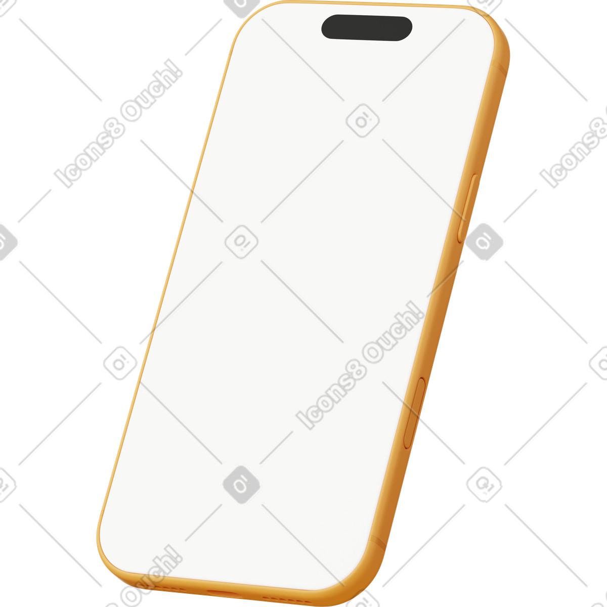 Ilustração de Yellow phone em no estilo 3D Casual life para baixar em PNG, SVG