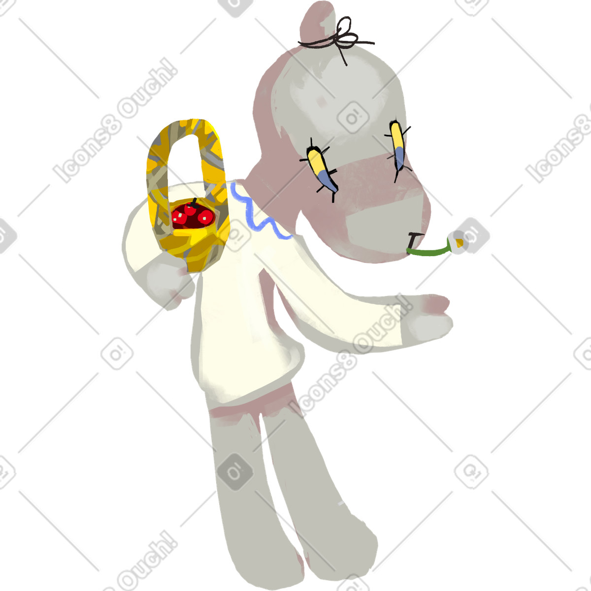 Illustration Fille dans le style Atomic à télécharger aux formats PNG, SVG