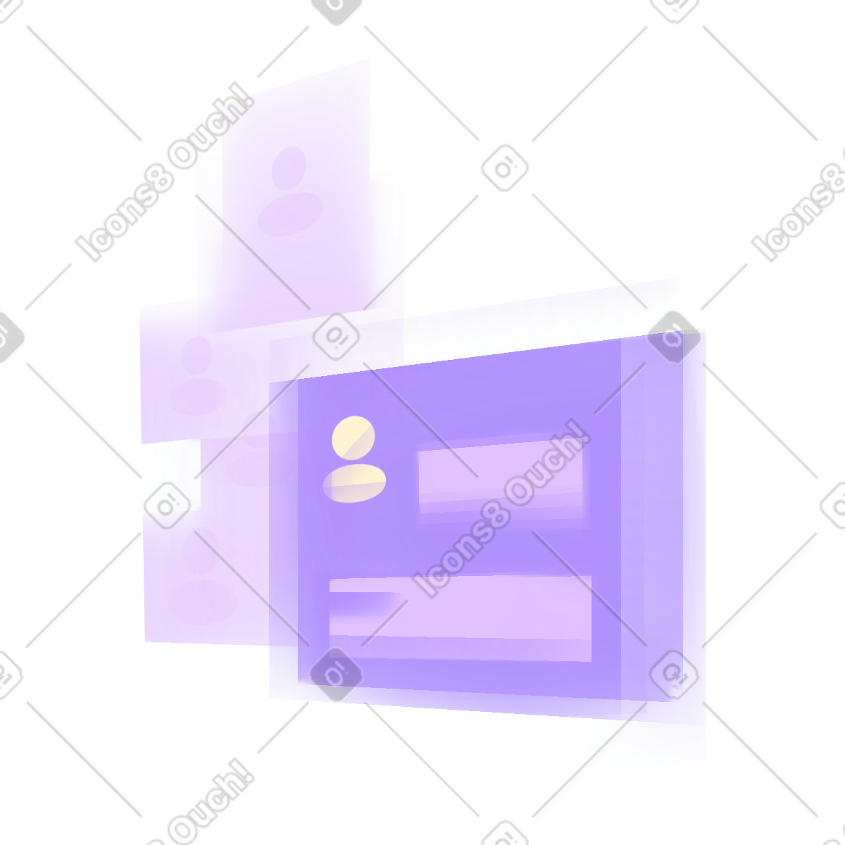 Profile window illustration in Dynamic style download in PNG, SVG