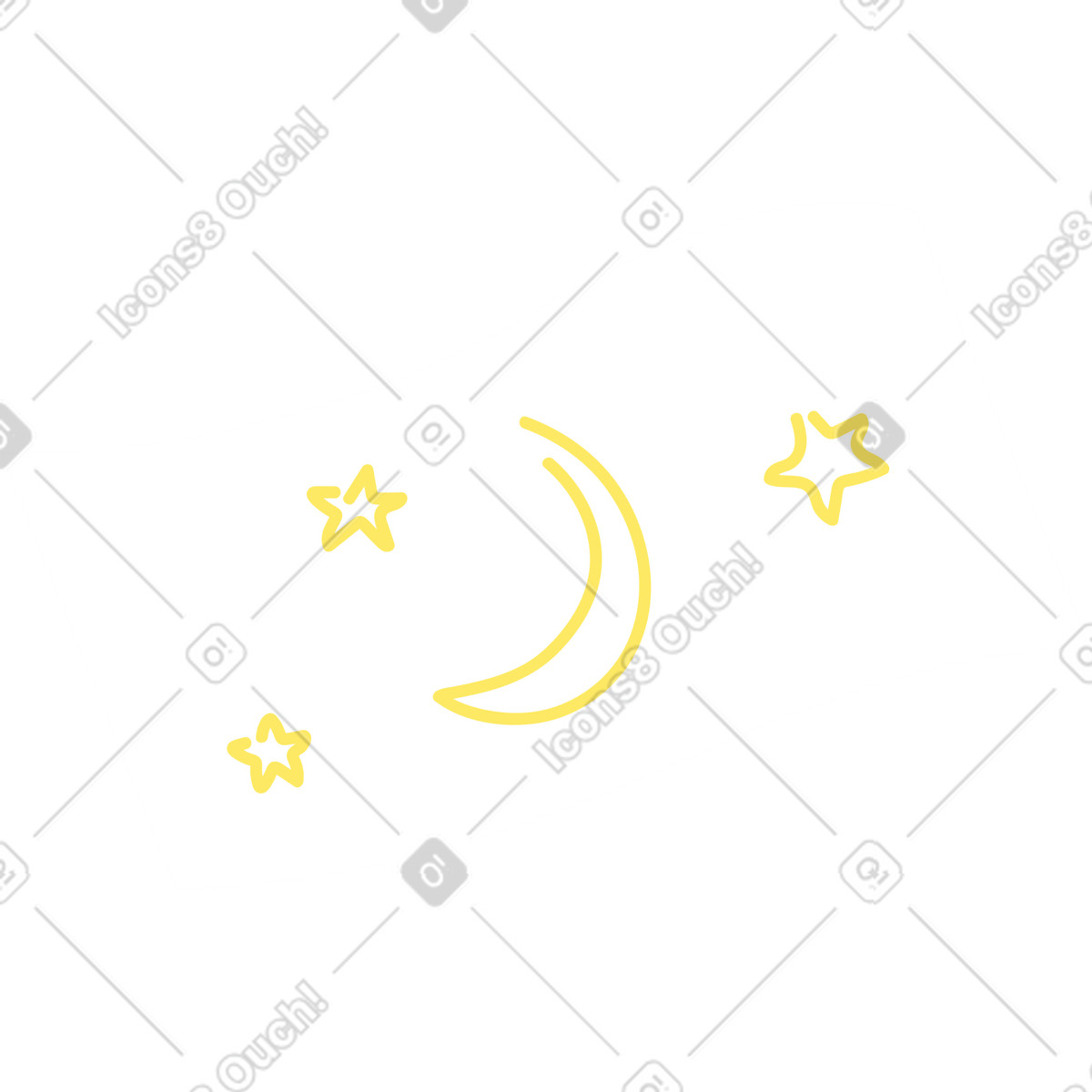Bild mit mond-Illustration im Lagom-Stil als Download in PNG, SVG