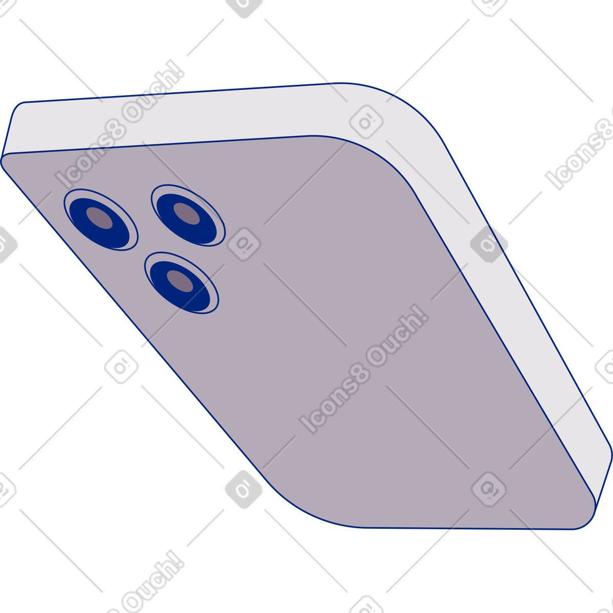 Ilustración Enorme teléfono inteligente en estilo Neo-Sakura a descargar en PNG y SVG