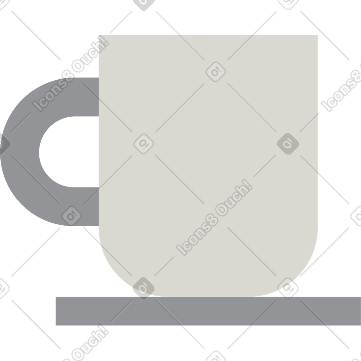 Burgundy 스타일의 컵 일러스트레이션 PNG, SVG 다운로드