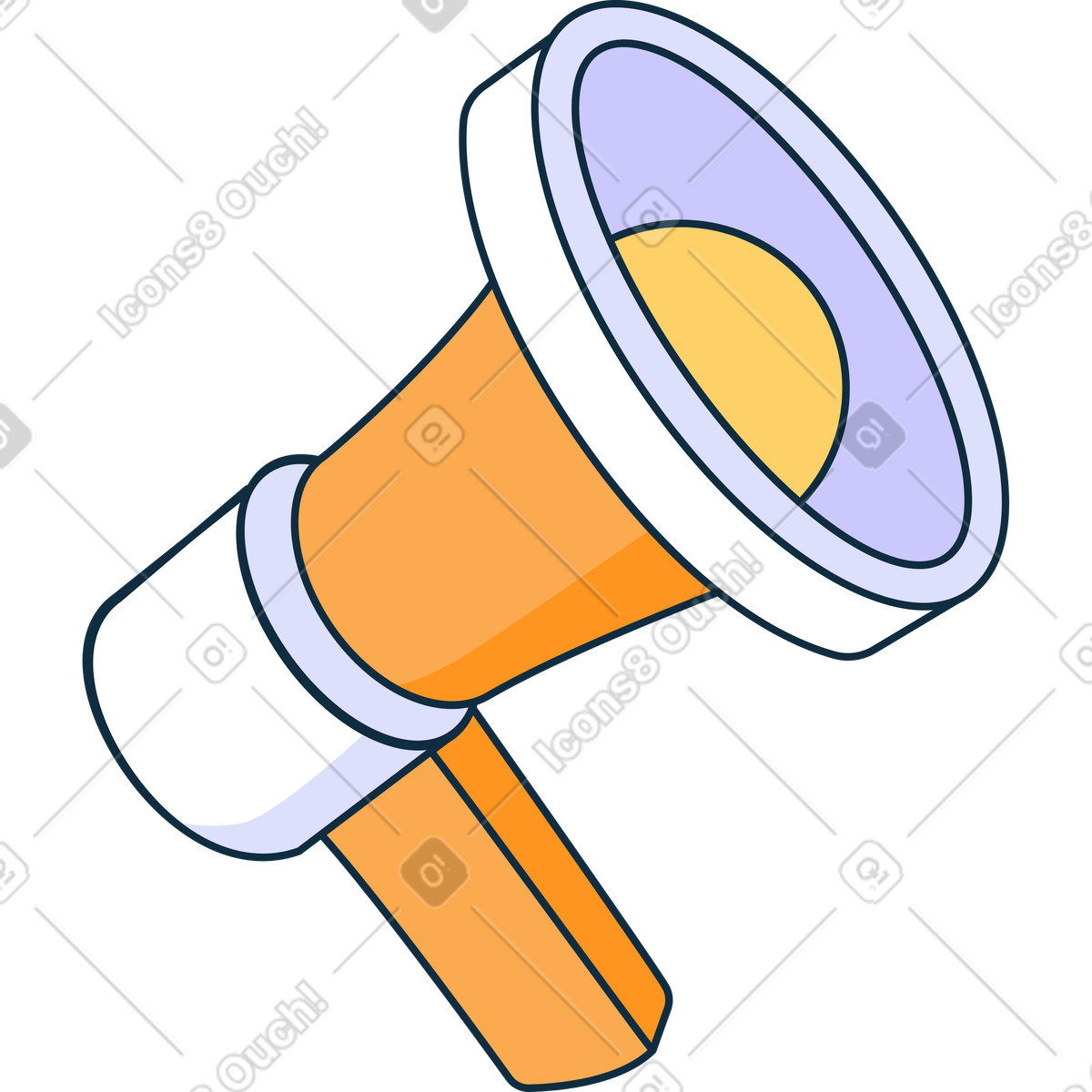 Horn illustration in Bubble gum style download in PNG, SVG