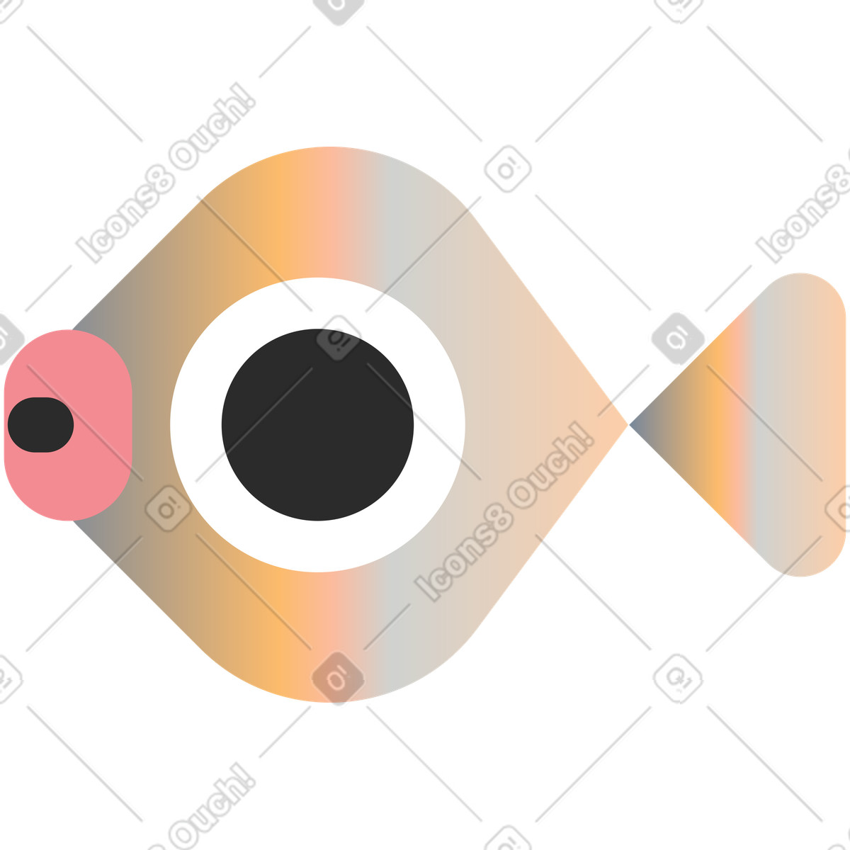 Fisch animierte Illustration im Marginalia-Stil als Download in GIF, Lottie (JSON), AE