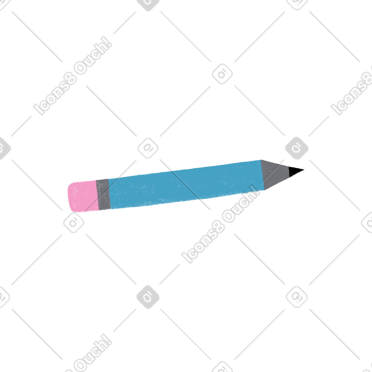 Blue pencil illustrazione in stile Tutti scarica in PNG, SVG