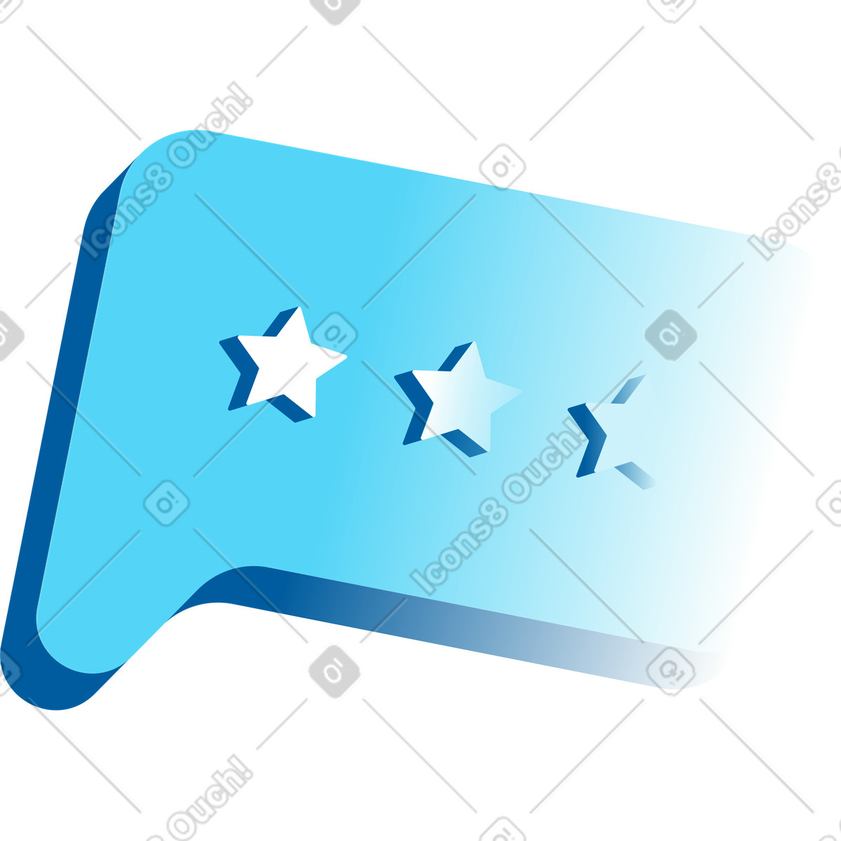 Blase mit stern-Illustration im Icy-Stil als Download in PNG, SVG