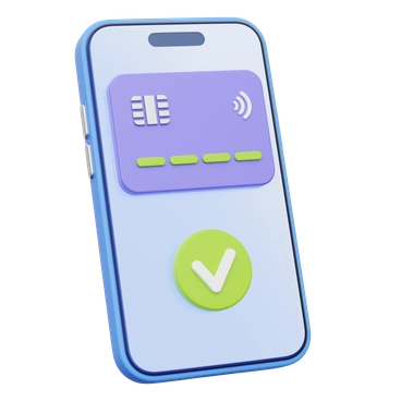 A smartphone with a payment interface - 3D Playful style illustration