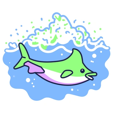 A swordfish is swimming gracefully below turbulent waves. The fish has a long, pointed bill and a sleek, streamlined body, which is designed for swift movement through the water. Above the swordfish, the surface of the ocean is chaotic, with large, crashing waves forming foamy crests. The water is churning violently, indicating the intensity of the storm. Sunlight struggles to penetrate the surface, creating a shimmering effect in the water. The swordfish is surrounded by bubbles and small debris being swept along by the currents.