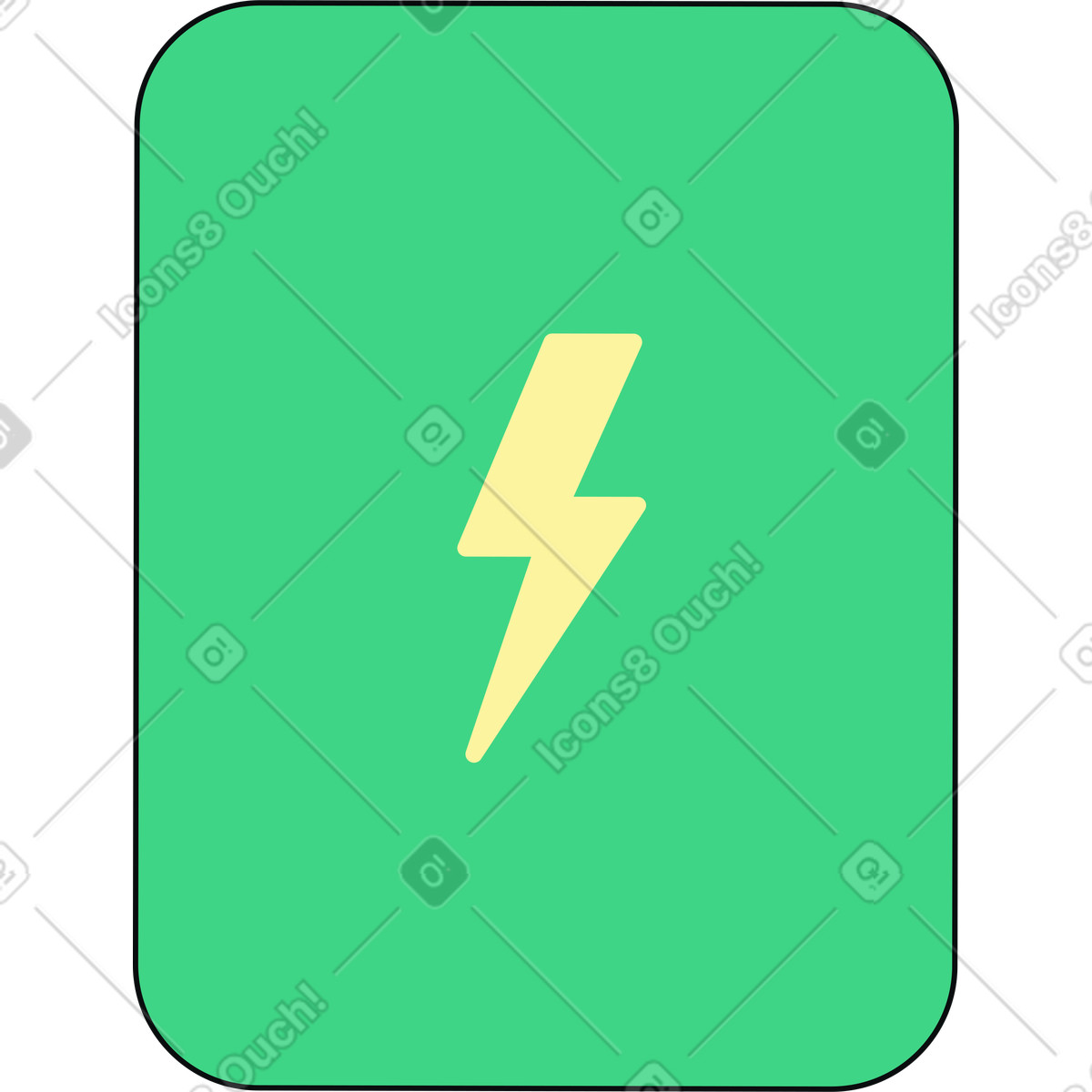 Portable charger illustration in Teko style download in PNG, SVG