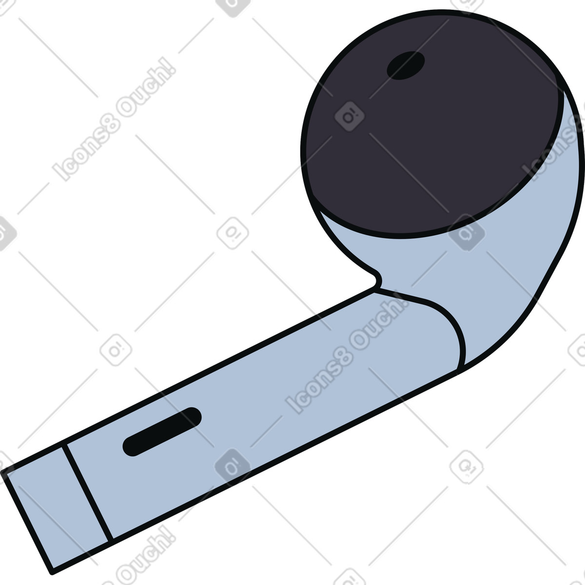 Earphone illustration in Teko style download in PNG, SVG