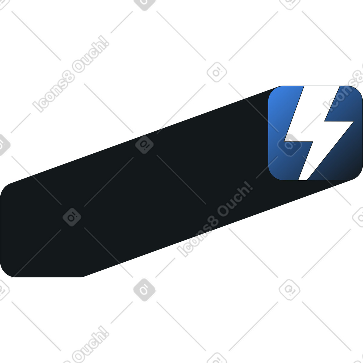 Beleuchtung in quadratischer figur-Illustration im Midnight-Stil als Download PNG, SVG
