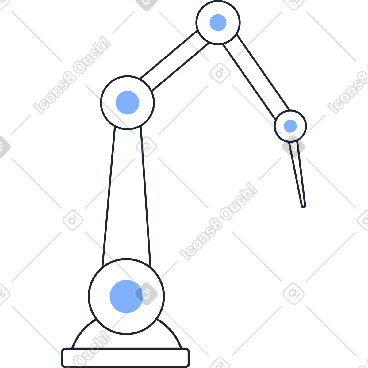 Pablita スタイルの ロボットアーム のイラストをPNG、SVG形式でダウンロード