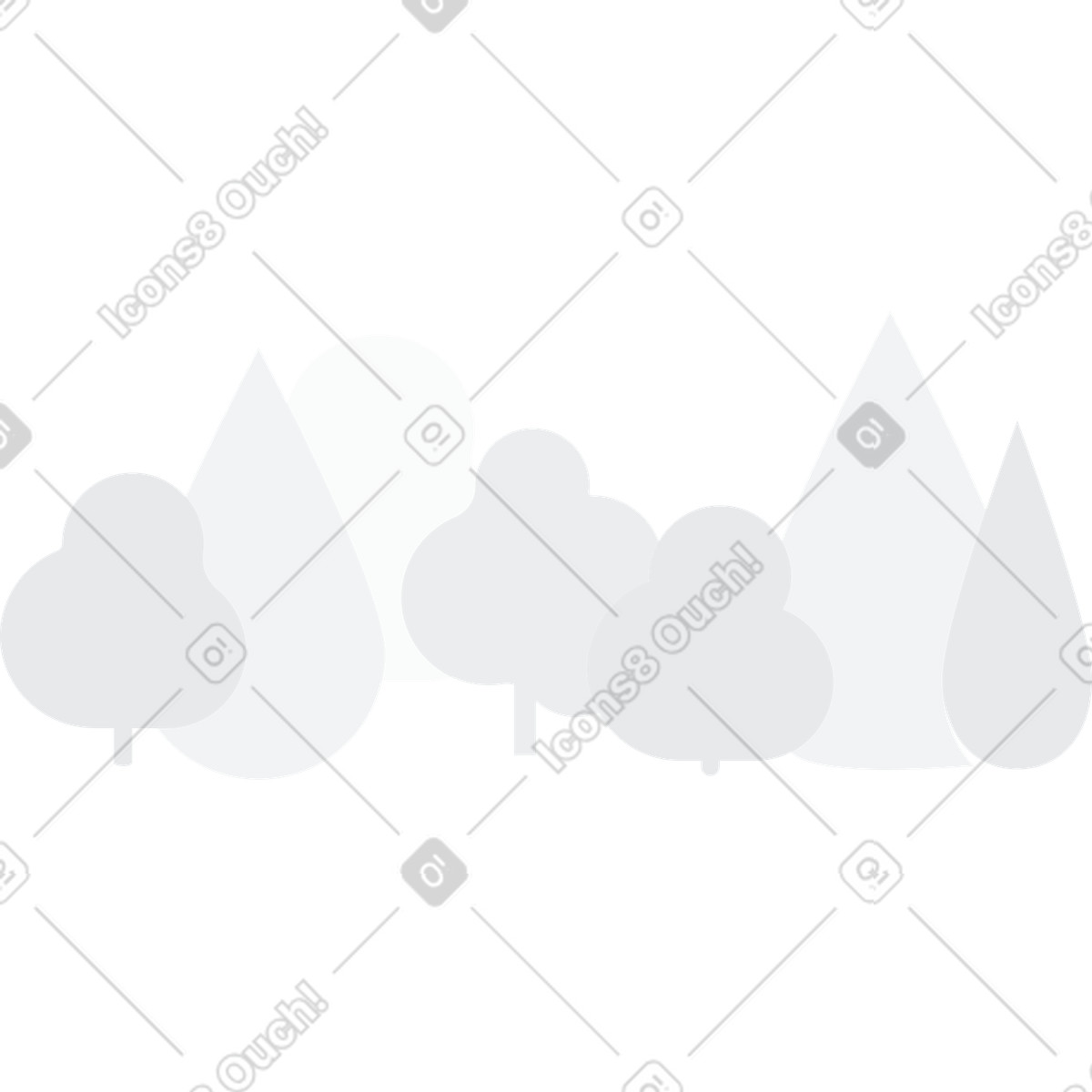 Urban 스타일의 나무 배경 일러스트레이션 PNG, SVG 다운로드