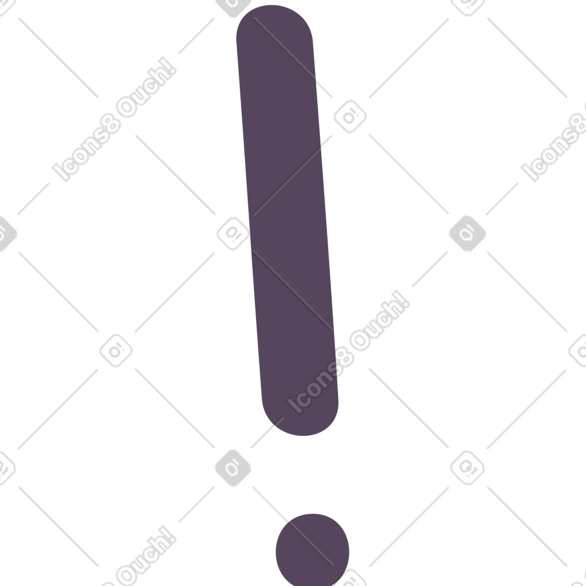 Ausrufezeichen-Illustration im Pluto-Stil als Download in PNG, SVG