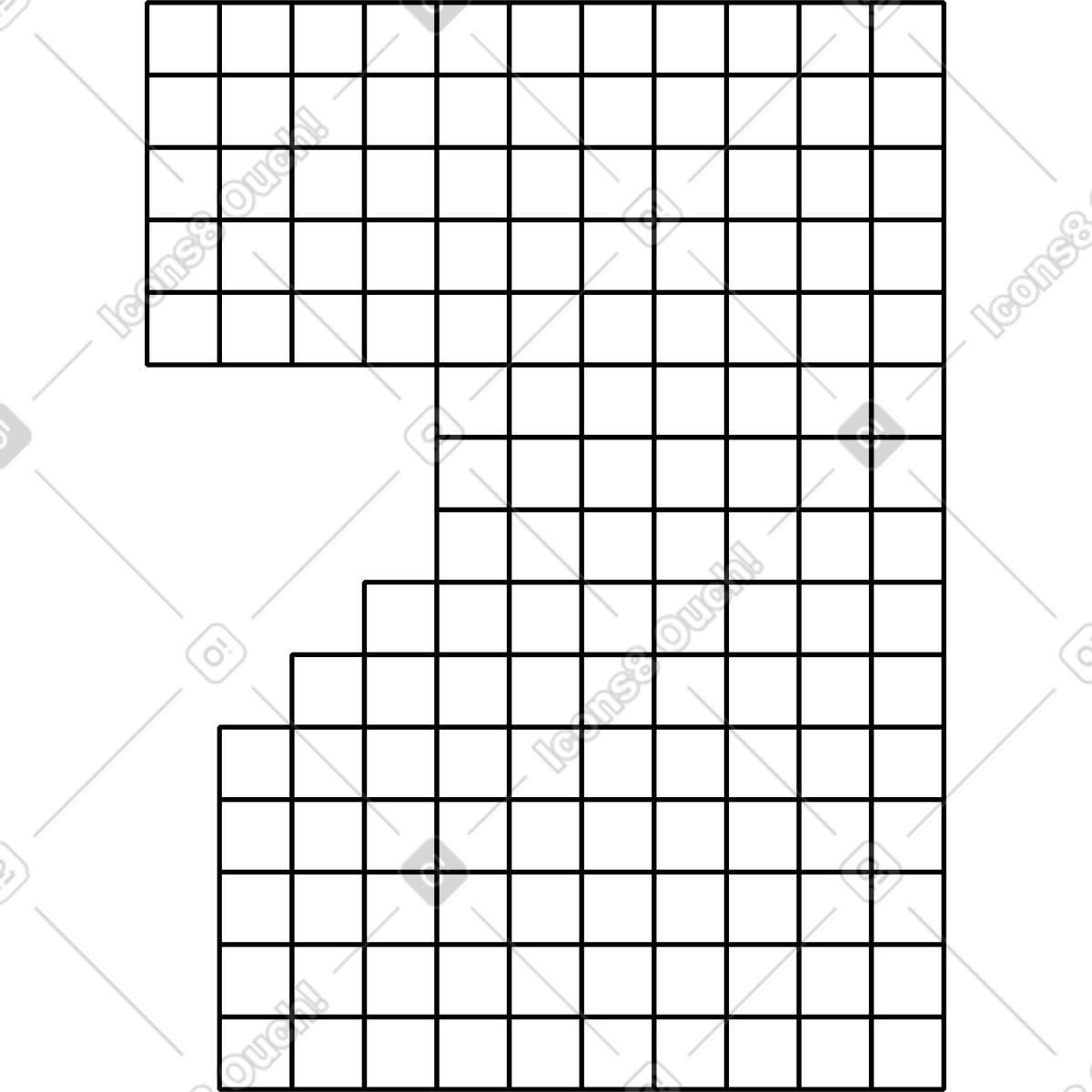 Memphis スタイルの グリッド のイラストをPNG、SVG形式でダウンロード