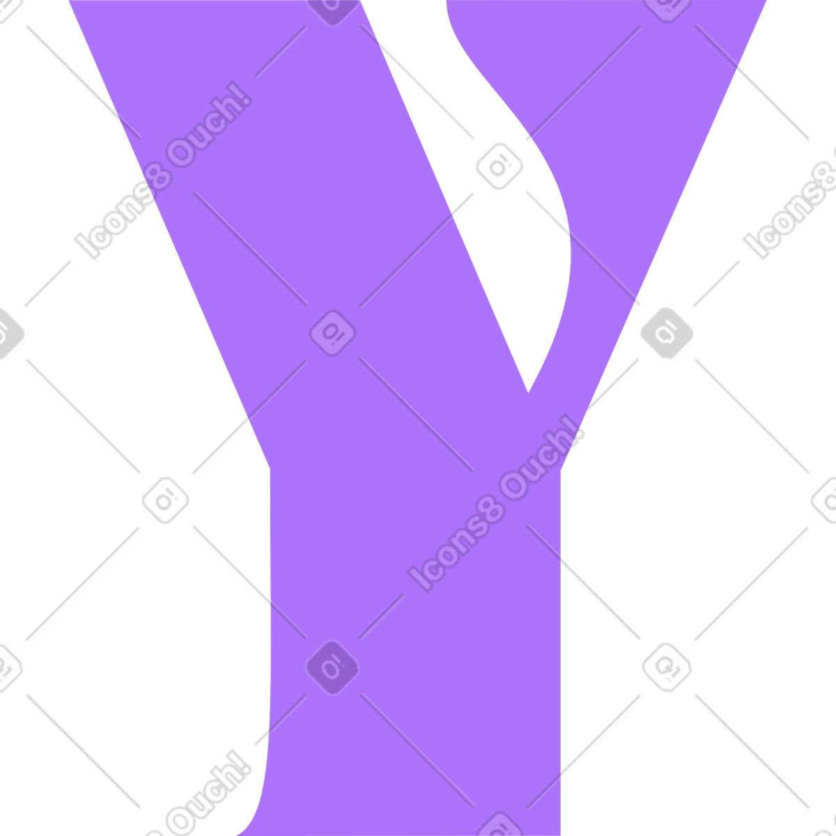 Buchstabe y-Illustration im Florid-Stil als Download in PNG, SVG