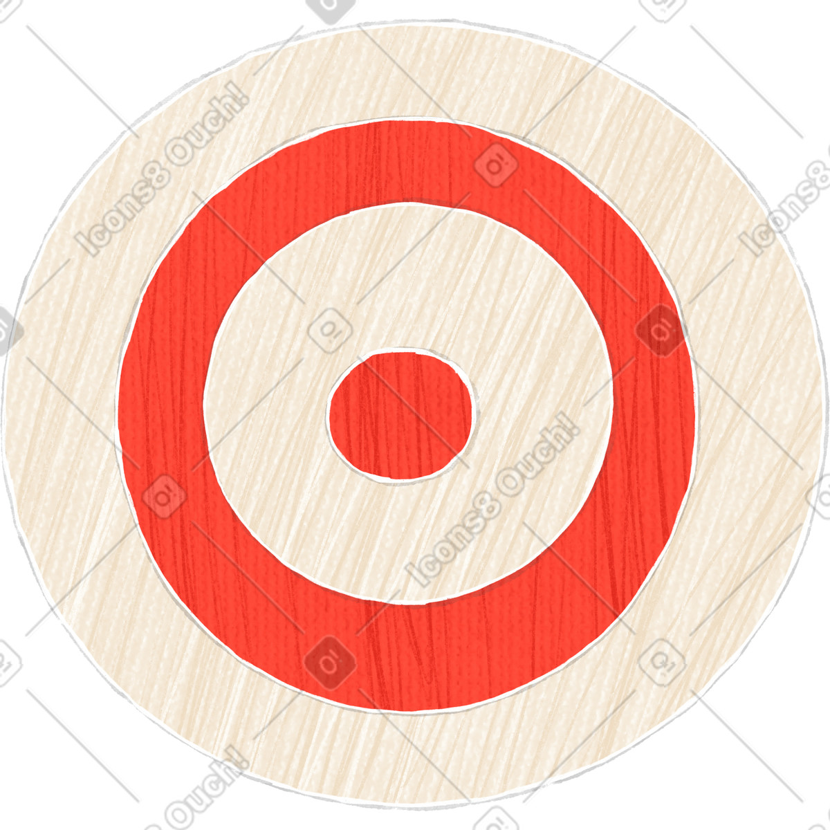 Ilustração de White and red target shield em no estilo Crafty para baixar em PNG, SVG