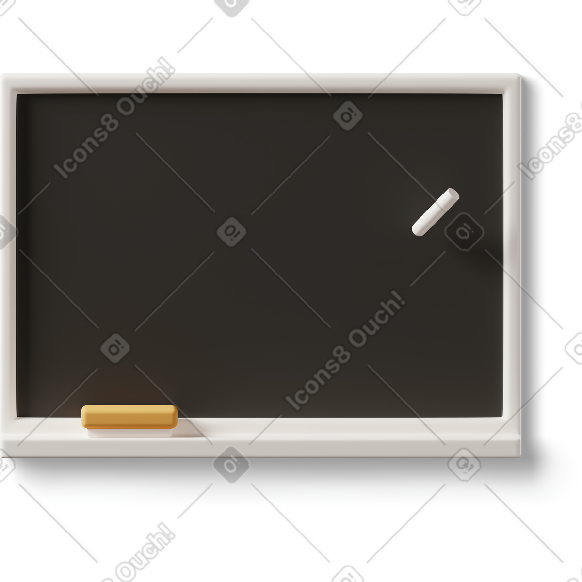 3D Casual life 스타일의 Chalkboard 일러스트레이션 PNG, SVG 다운로드