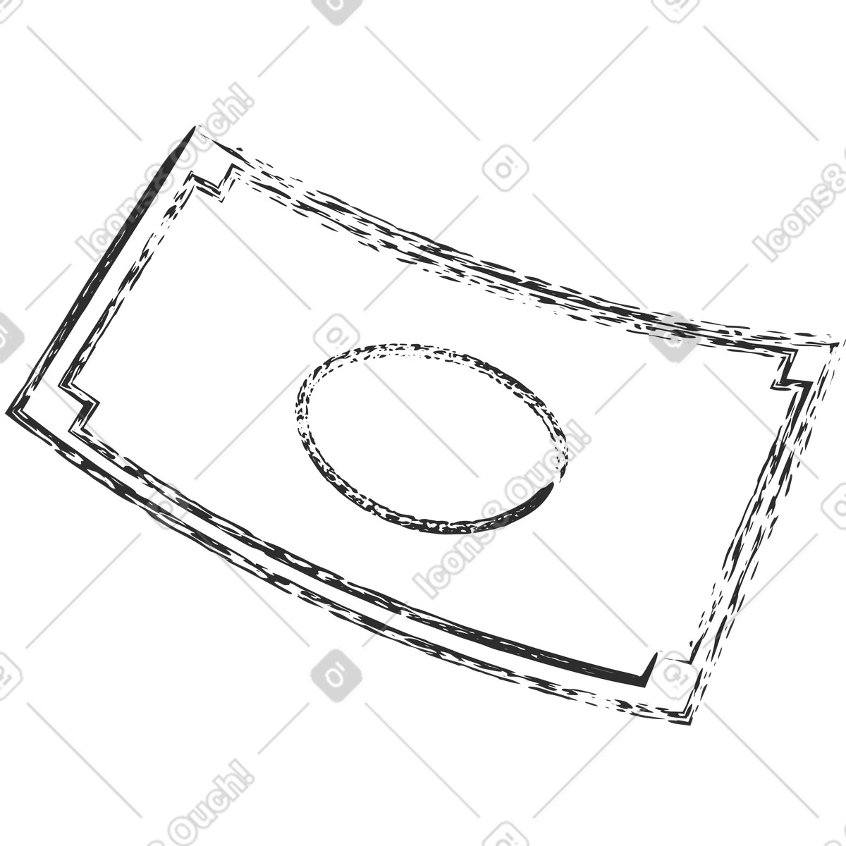 Graphite スタイルの Banknote のイラストをPNG、SVG形式でダウンロード