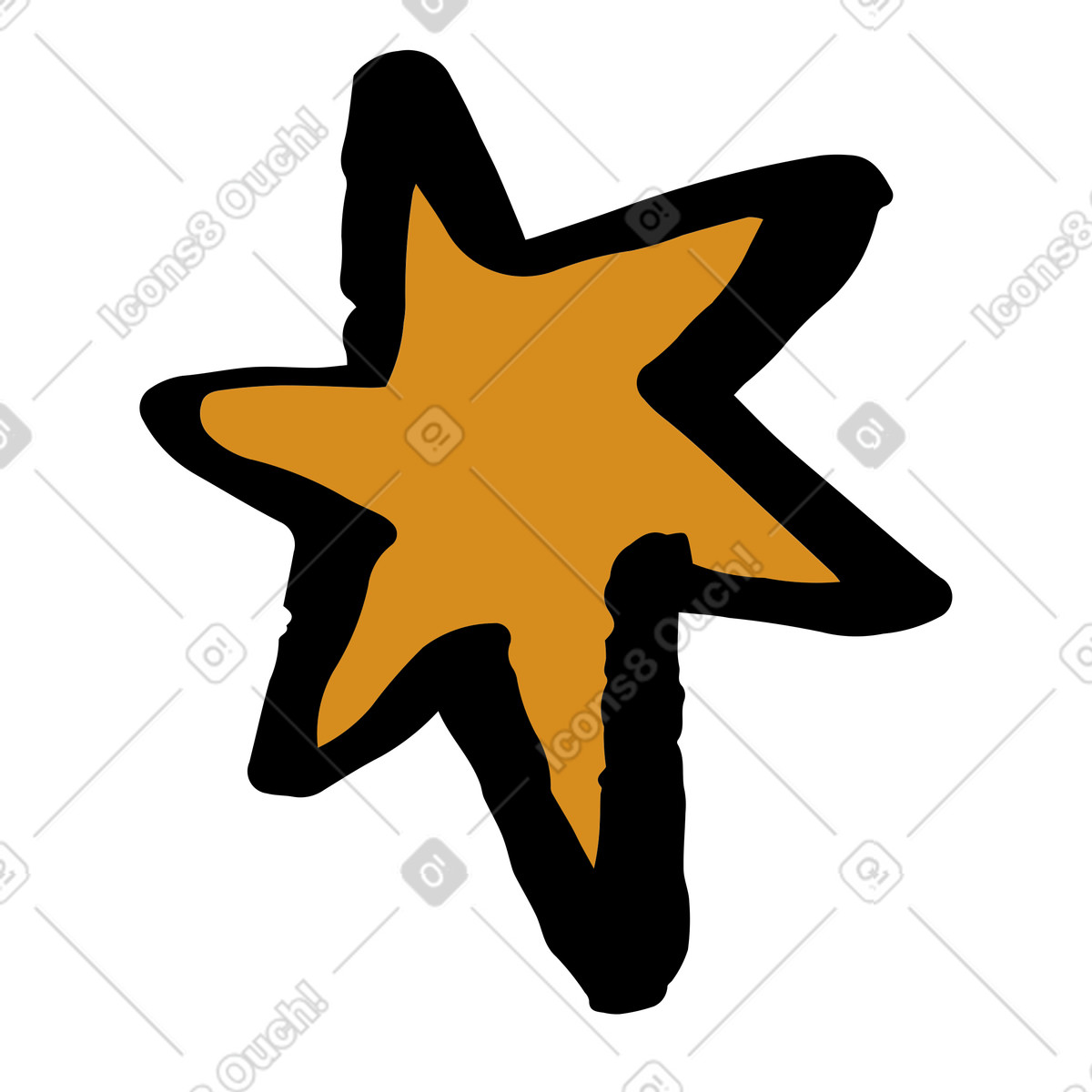 Stern-Illustration im Scandi-Stil als Download in PNG, SVG