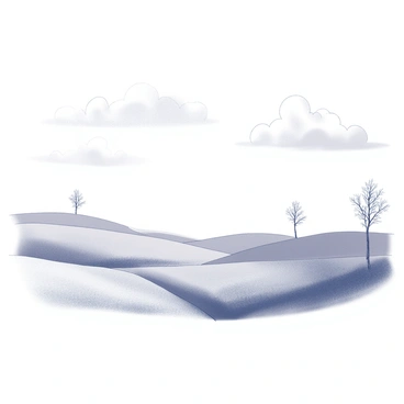 A wide landscape view with a perfectly level horizon line, emphasizing balance in nature.