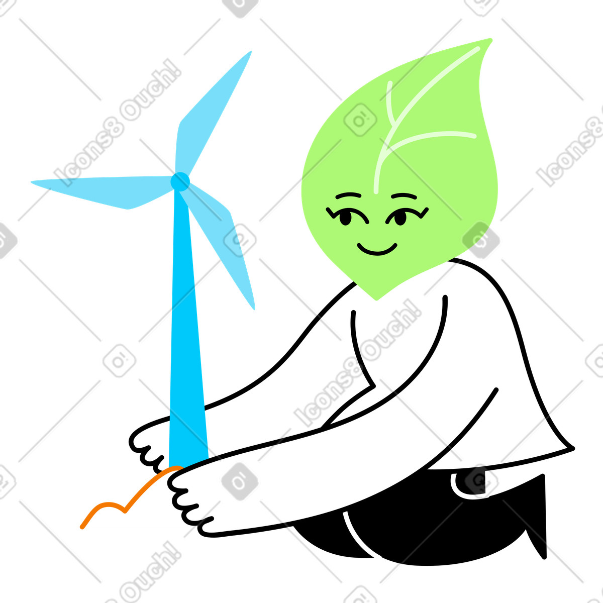 Caring for the environment and energy sources illustration clipart graphics high-quality vectors