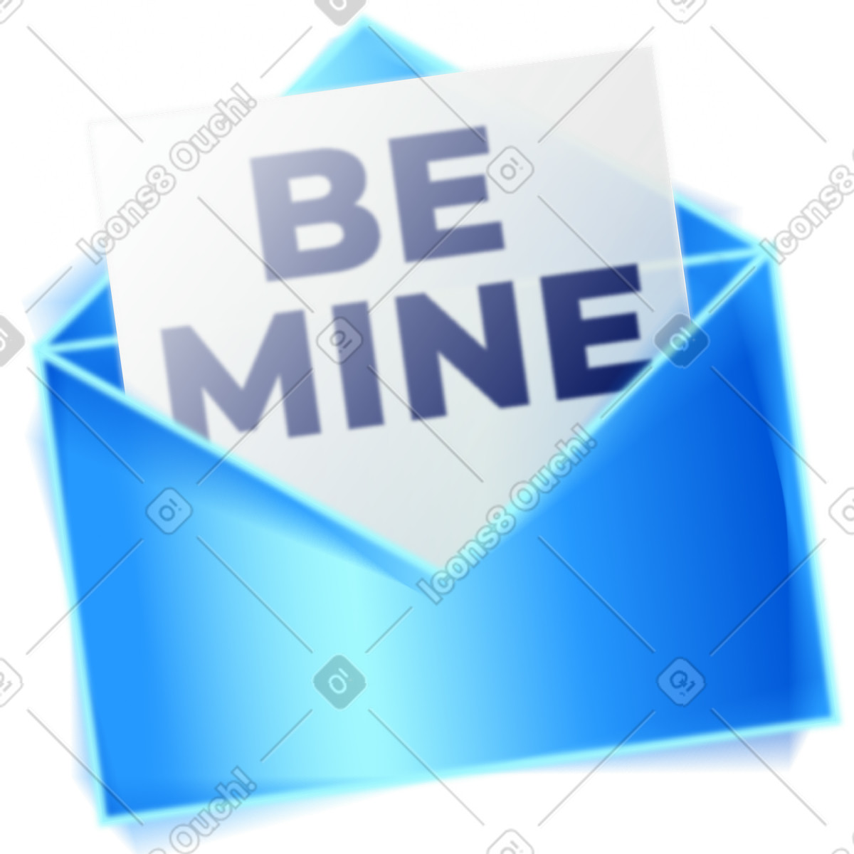 Ilustração de Seja meu texto no envelope em estilo Burst para baixar em PNG, SVG
