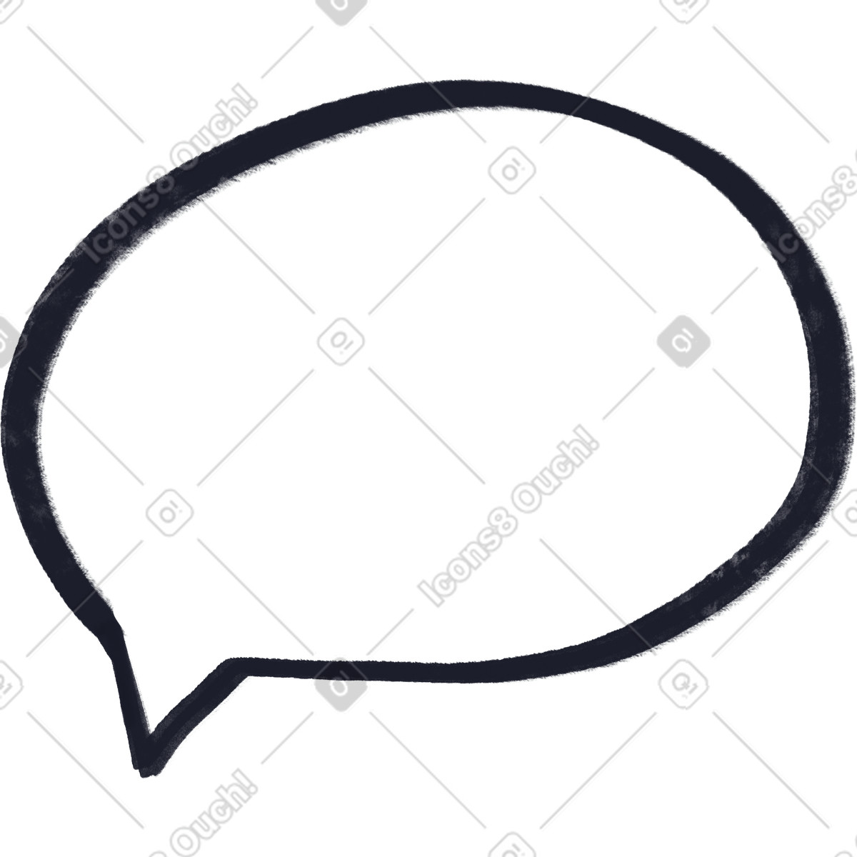 Ilustração de Balão fala em no estilo Inky para baixar em PNG, SVG