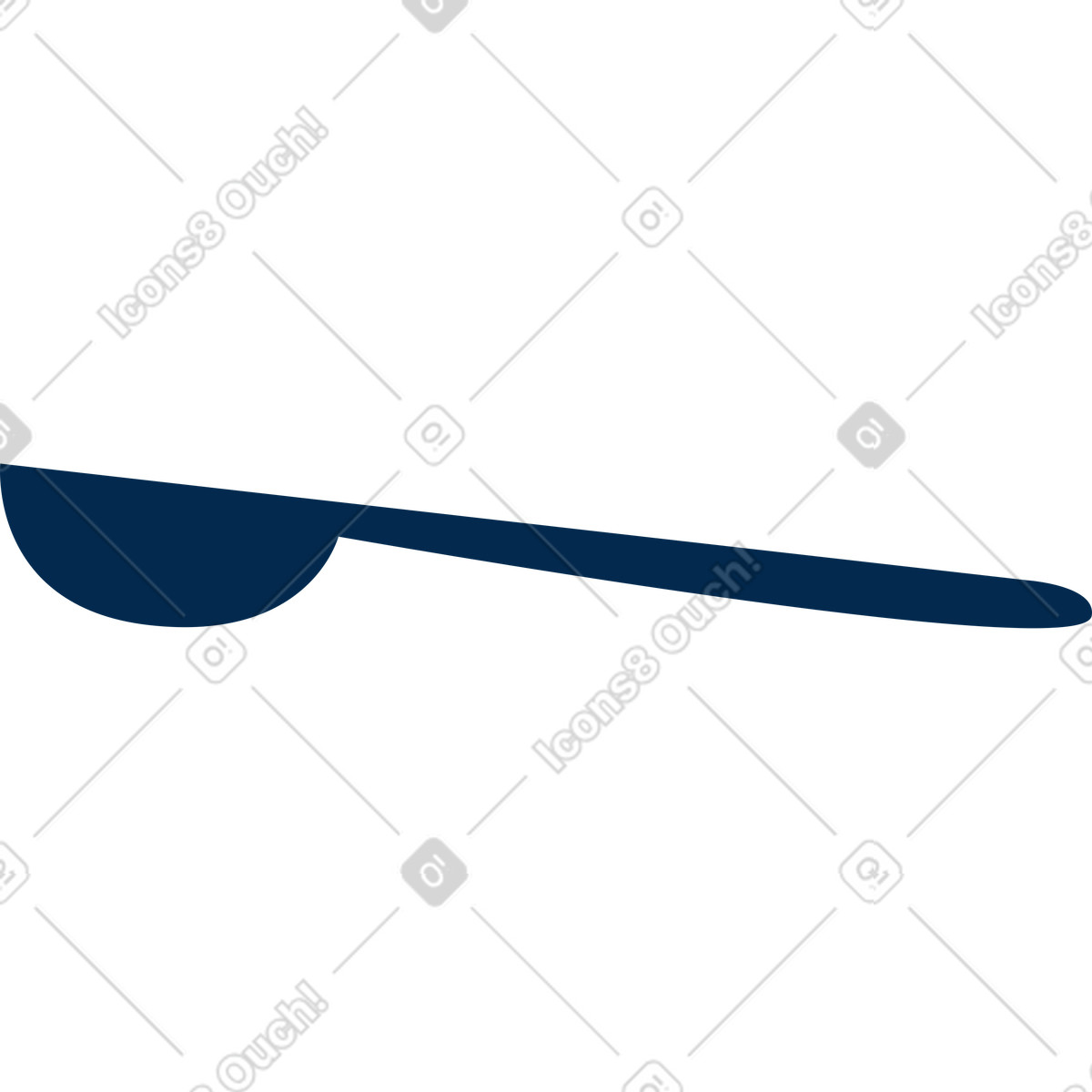 Black spoon illustration in Flame style download in PNG, SVG