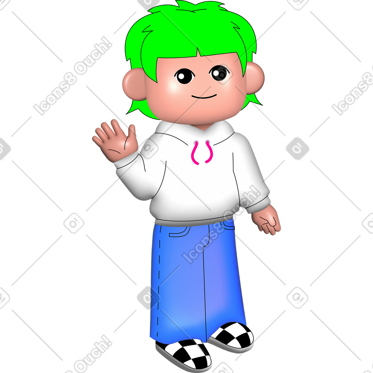 Girl illustration clipart image in PNG SVG showcasing the essence of youth