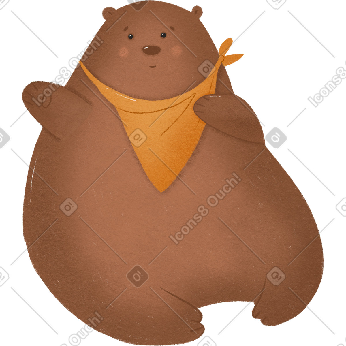 Ilustración Oso en estilo Woolly a descargar en PNG y SVG