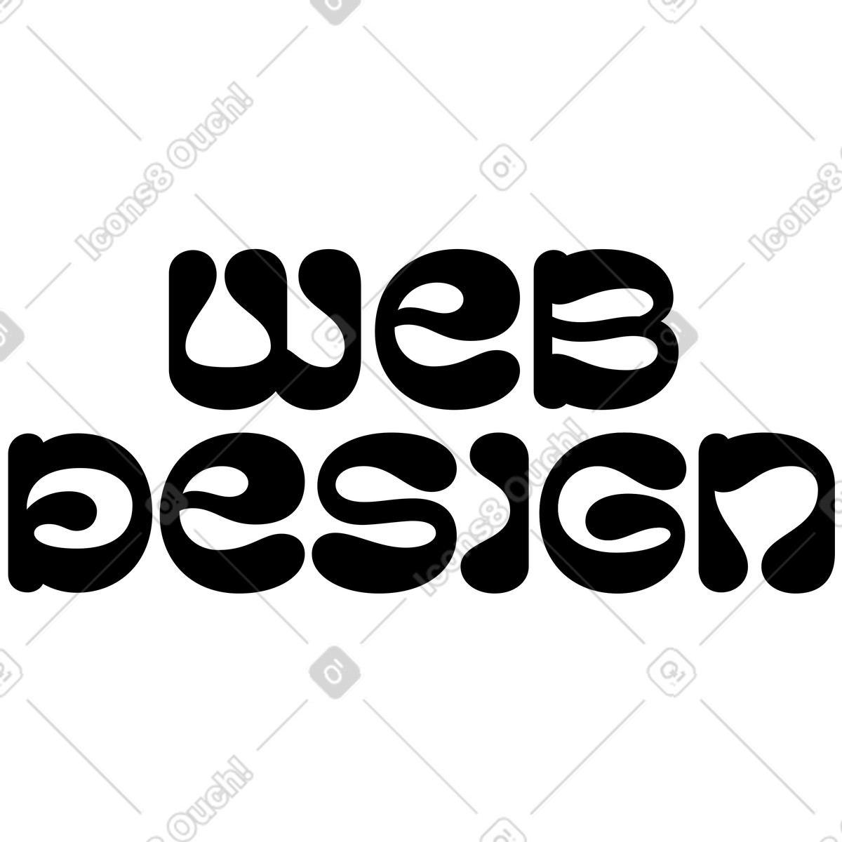 Lettering スタイルの Web デザインのテキストをレタリングする のイラストをPNG、SVG形式でダウンロード