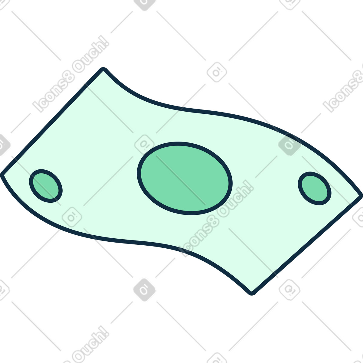 Ilustração animada de Paper money em no estilo Bubble gum para baixar em GIF, Lottie (JSON), AE