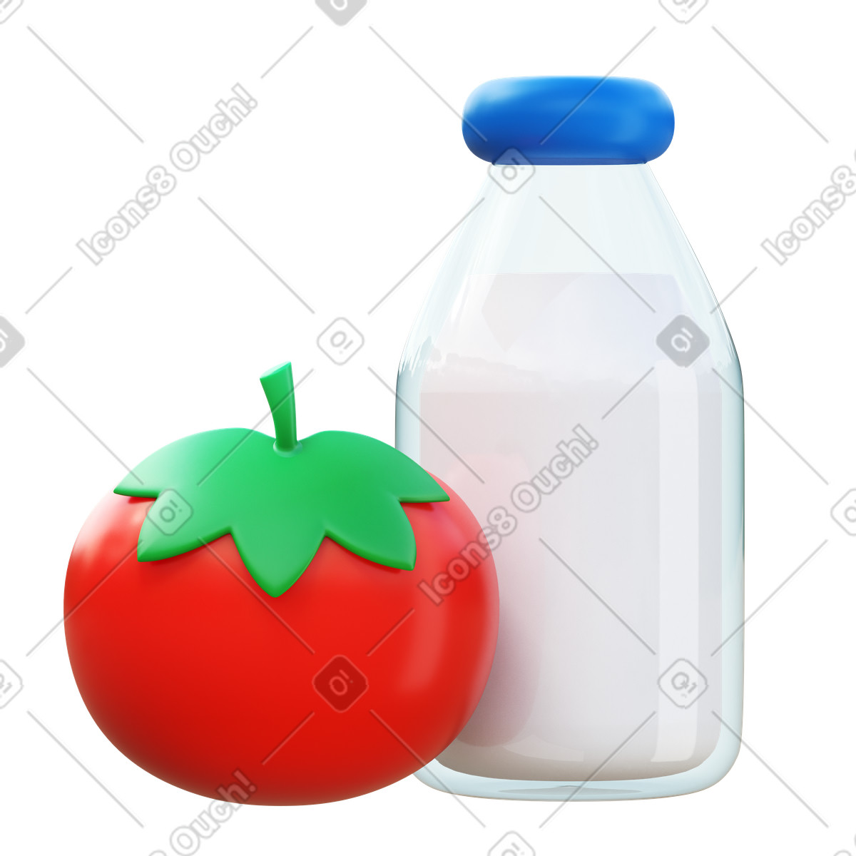 Ilustração de Vegetarian food em no estilo 3D Fluency para baixar em PNG, SVG