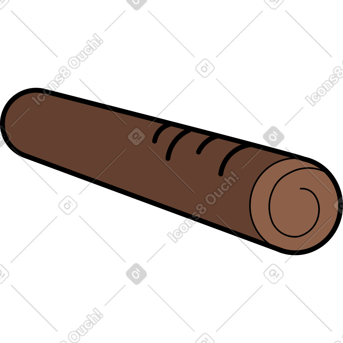 Tronco d'albero illustrazione in stile Surr scarica in PNG, SVG
