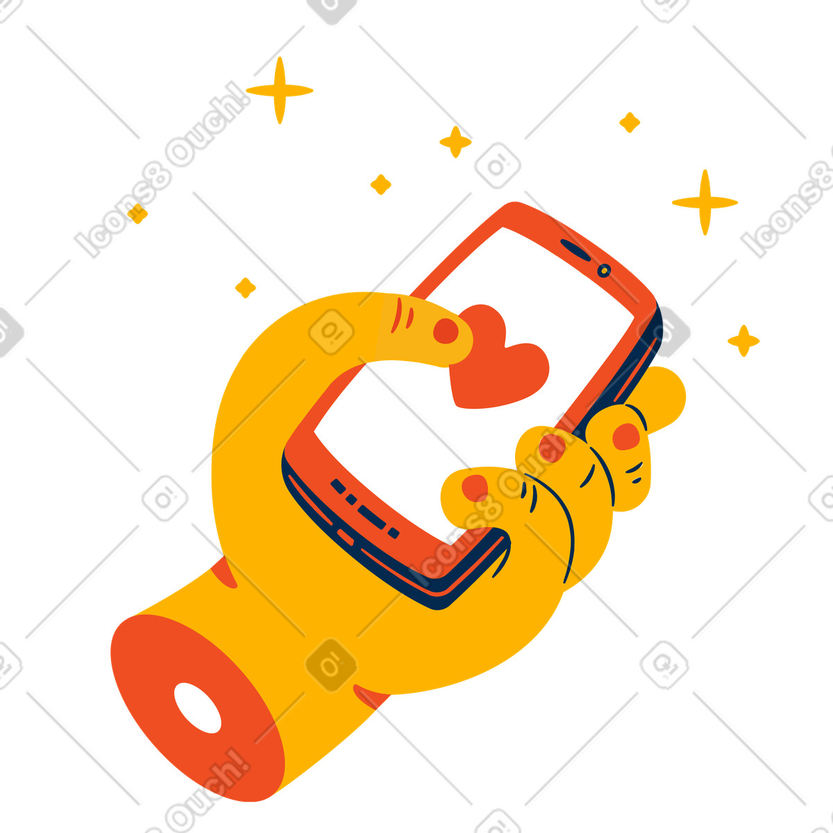Ilustración Enviar mensaje de amor en estilo Flame a descargar en PNG y SVG