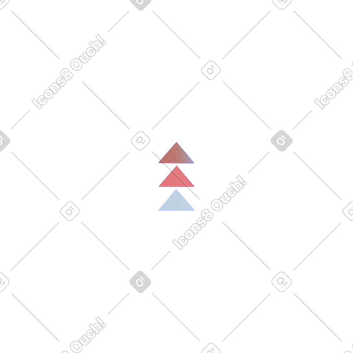 Grainy スタイルの 3つの矢印が上向き のイラストをPNG、SVG形式でダウンロード