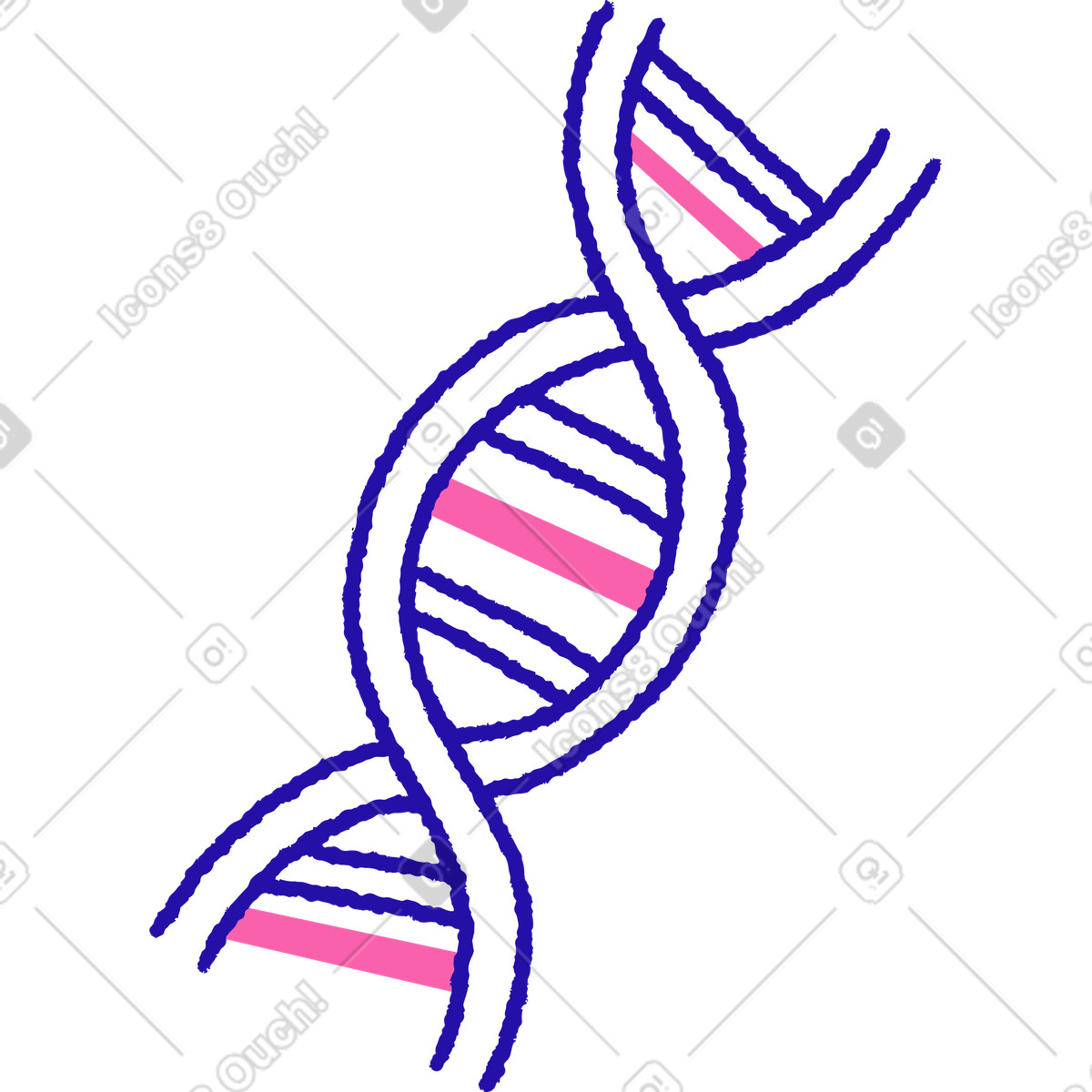 Spirale del dna illustrazione in stile Whimsy scarica in PNG, SVG