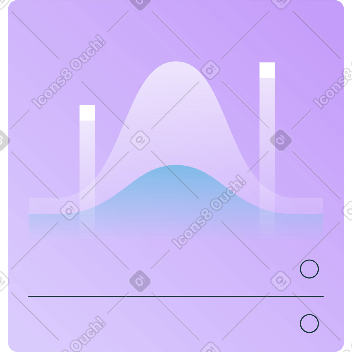 Illustration Diagramme de distribution normale dans le style Florid à télécharger aux formats PNG, SVG