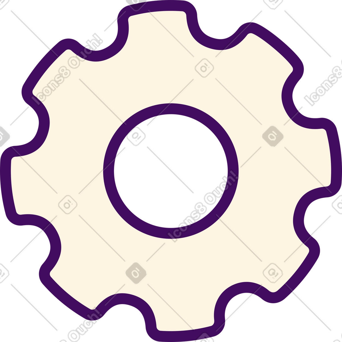 下载 Simplistic 风格的 齿轮 插画，支持 PNG、SVG 格式