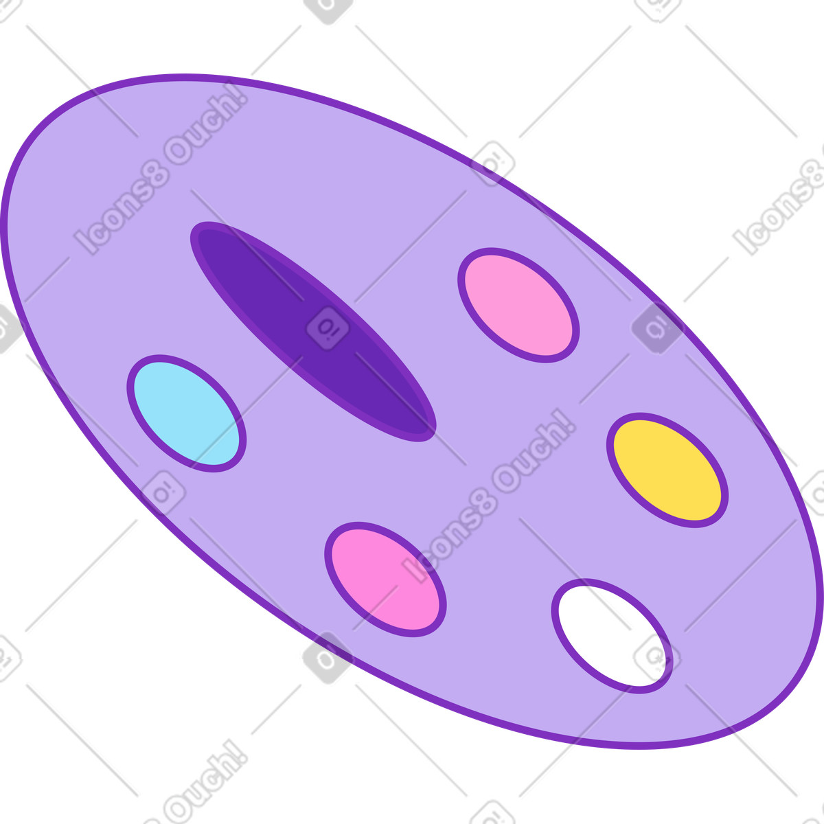 Ilustración Paleta en estilo Elastic a descargar en PNG y SVG