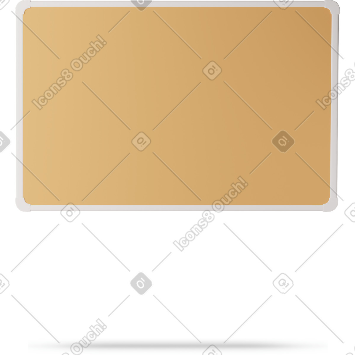 下载 3D Casual life 风格的 Cork board 插画，支持 PNG、SVG 格式