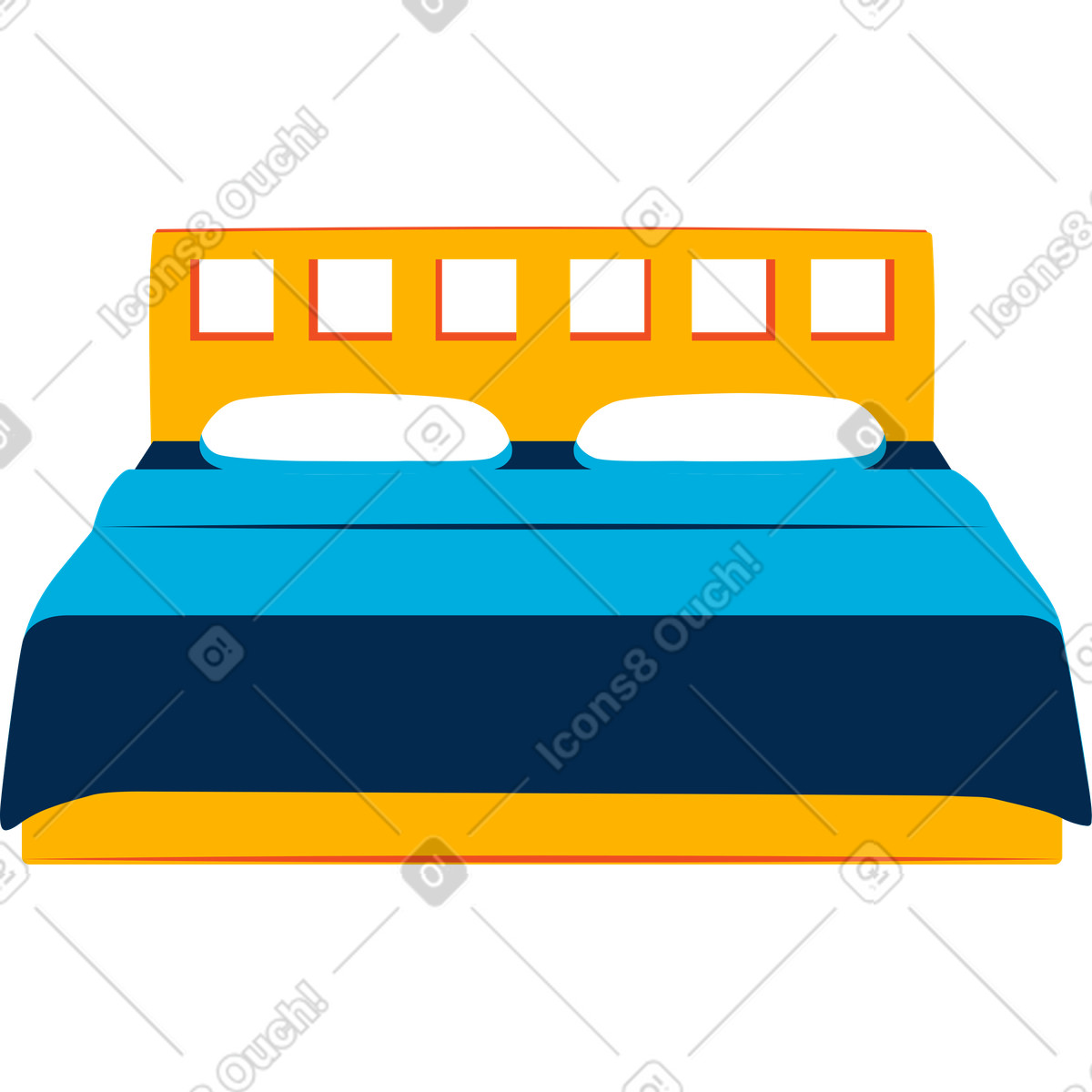 Ilustración Cama en estilo Flame a descargar en PNG y SVG