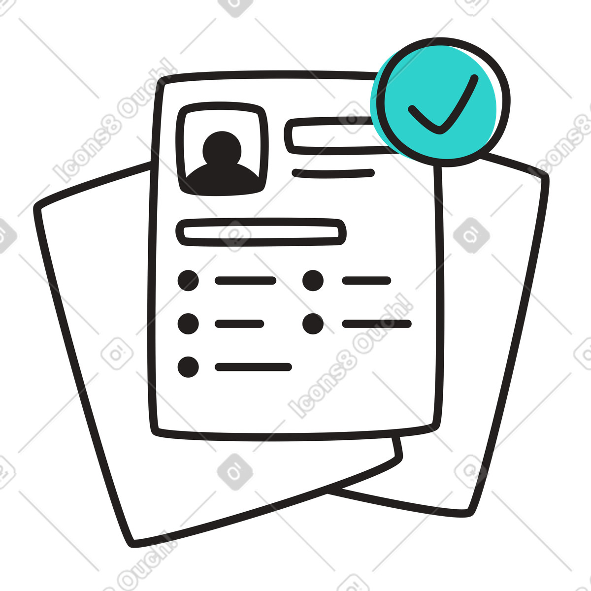 Choosing the best candidate for the vacancy illustration in PNG, SVG