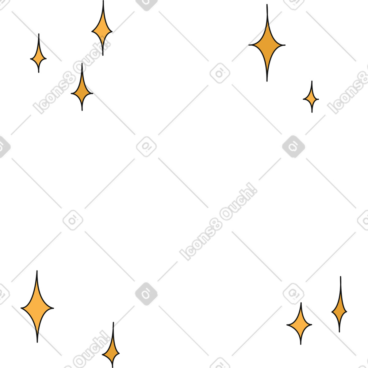 下载 Bloom 风格的 Background with yellow stars 动画插图，支持 GIF、Lottie （JSON）、AE 格式